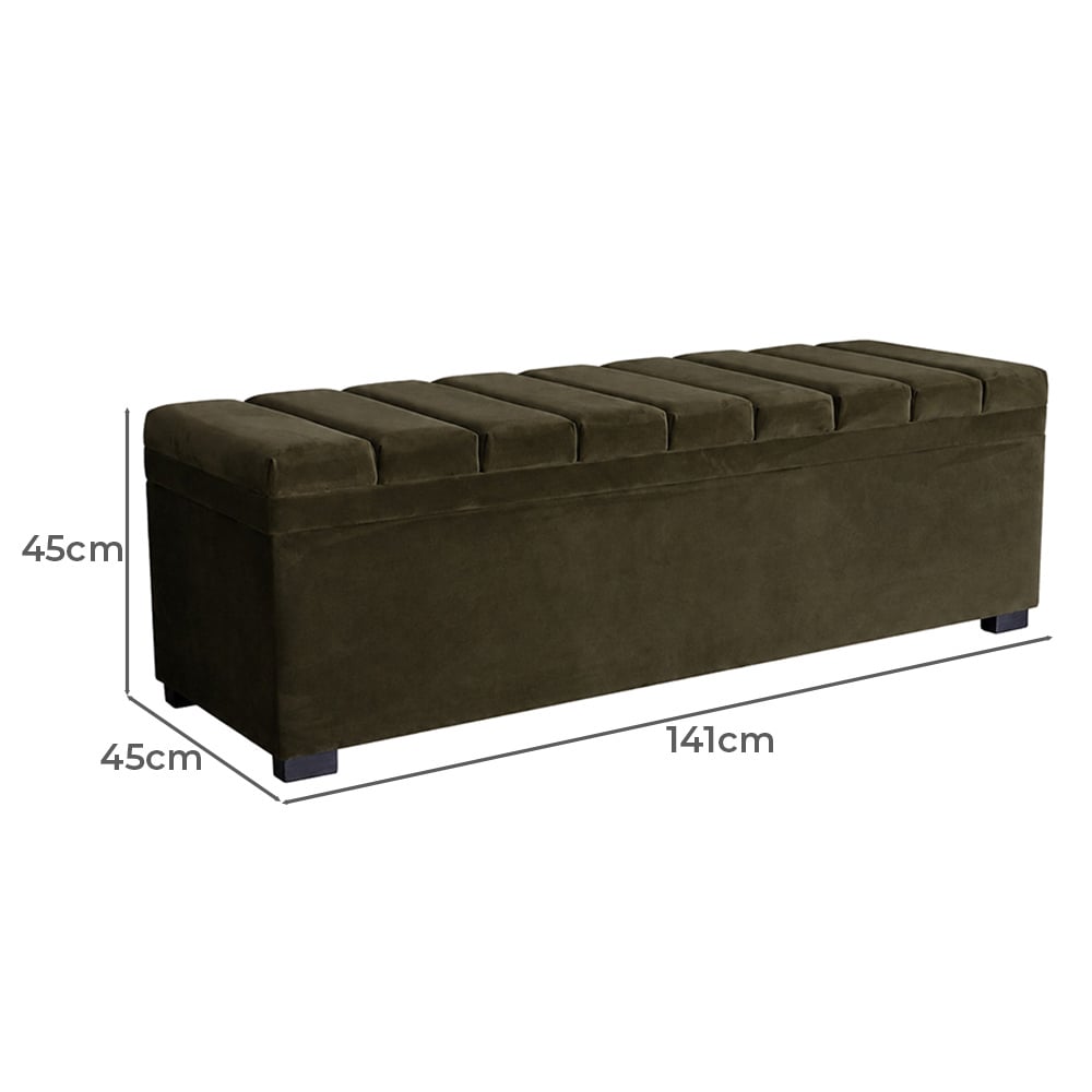 Jerold Velvet Storage Ottoman