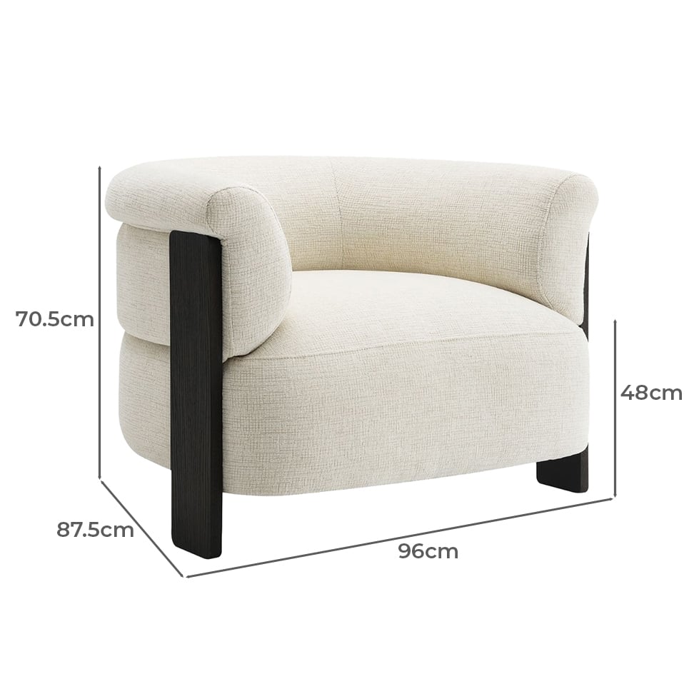 Ivory Jandrey Chenille Armchair