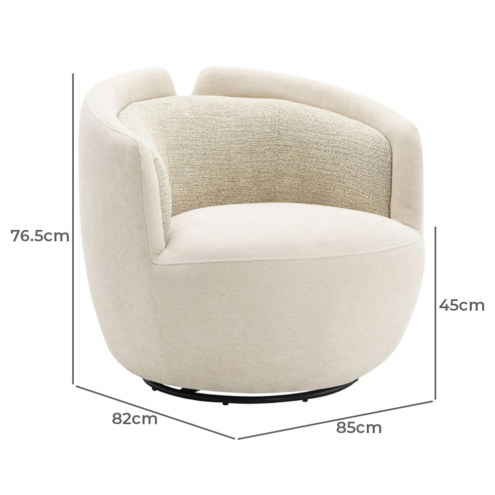 Junrel Chenille Swivel Armchair