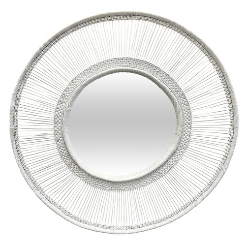Ponyo Round Rattan Mirror