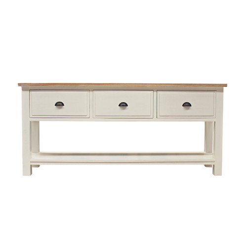 3 Drawer Wooden Console | Temple & Webster