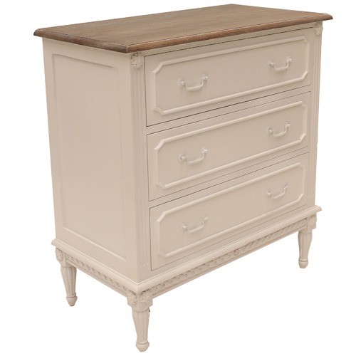 French Provincial Toulouse 3 Drawer Chest Temple & Webster