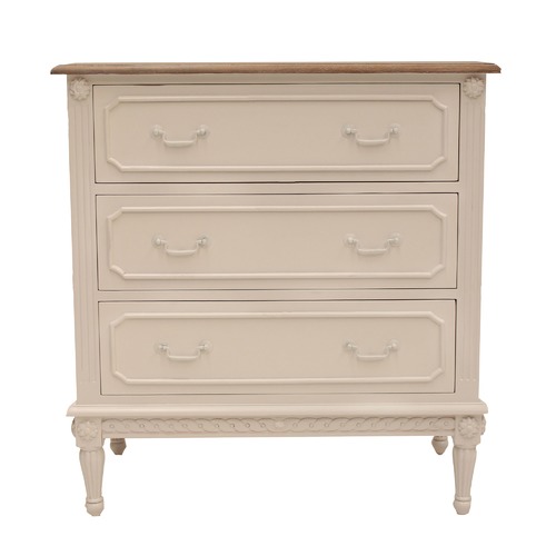 French Provincial Toulouse 3 Drawer Chest Temple & Webster