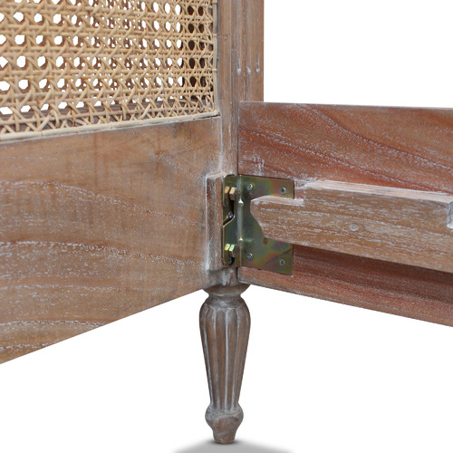 Natural Marseille Mindi Wood Bed Frame