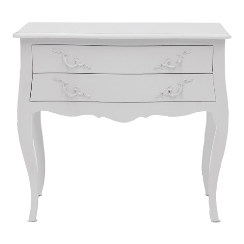 French Provincial Chateaux 2 Drawer Bedside Table