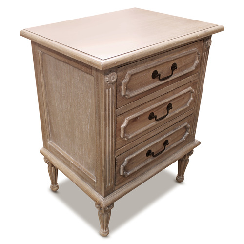 Carrington Furniture Toulouse 3 Drawer Bedside Table Temple & ster