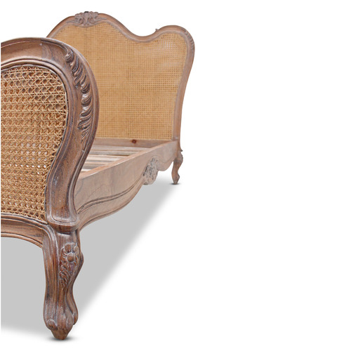 Parisian Rattan & Wood Bed