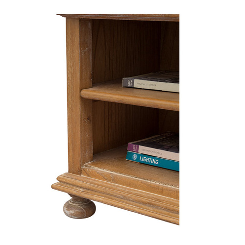 Caine Indonesian Oak Wood 1 Drawer Bedside Table
