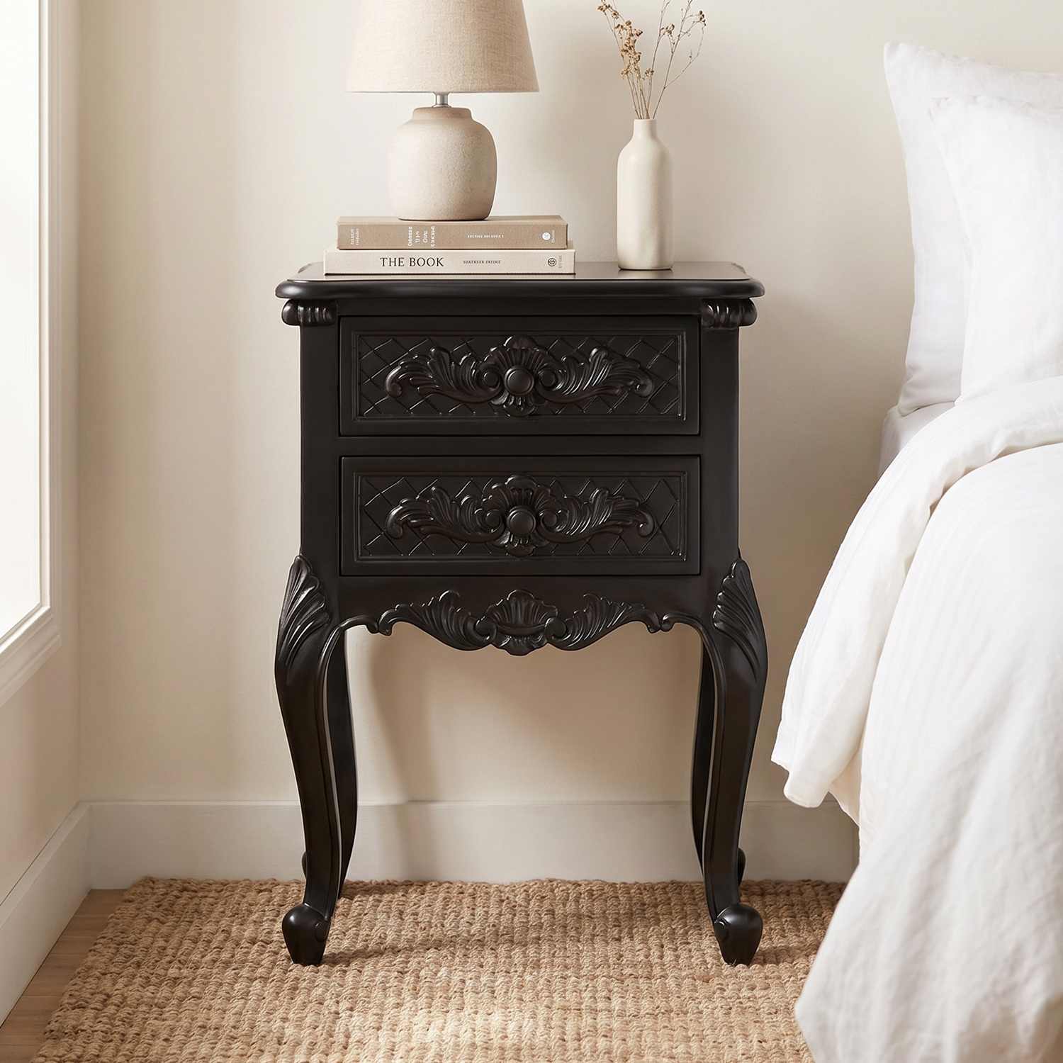 French Provincial Louis Bedside Table