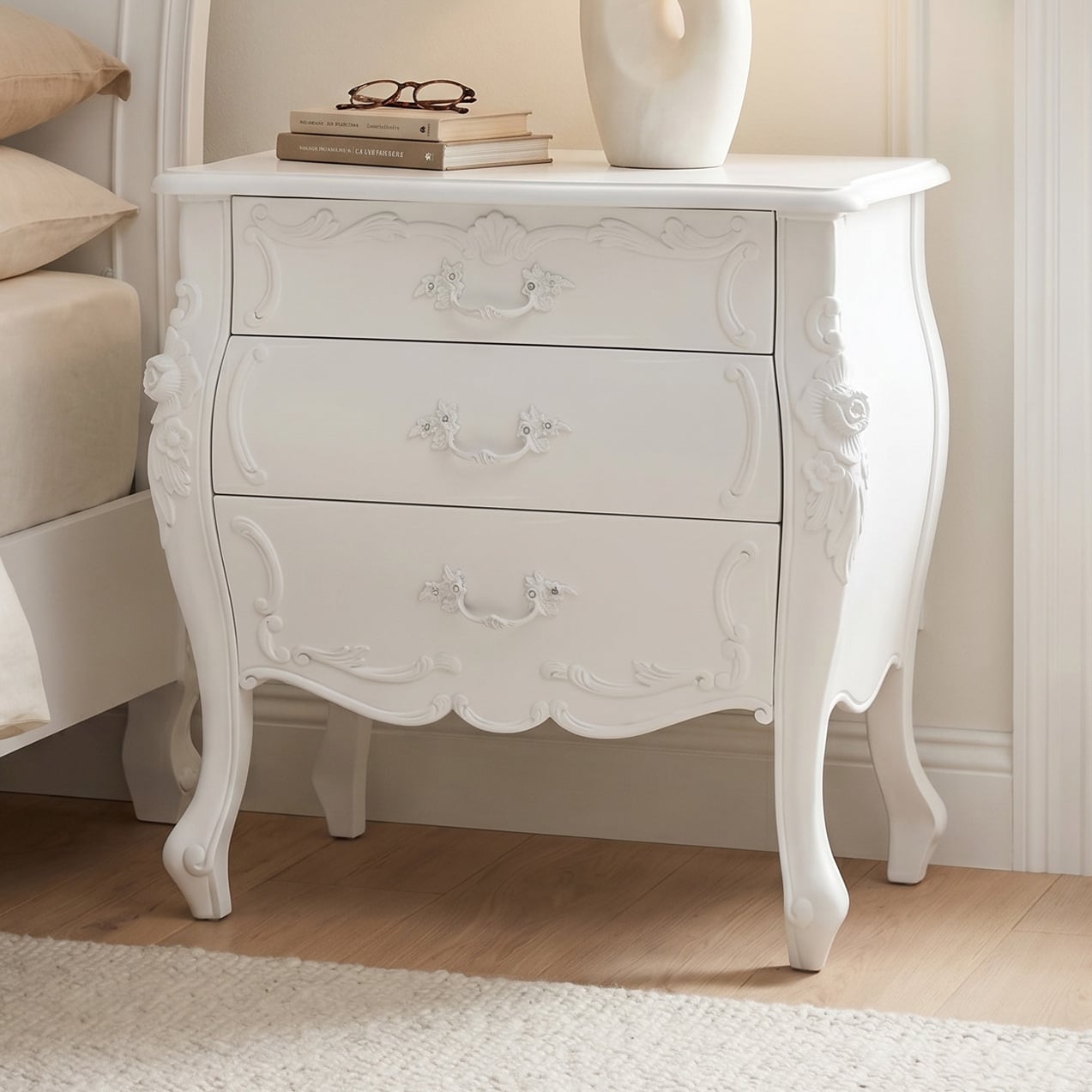 French Provincial Aubrey Bedside Table