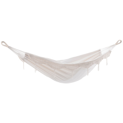 Fringed Brazilian Cotton Double Hammock