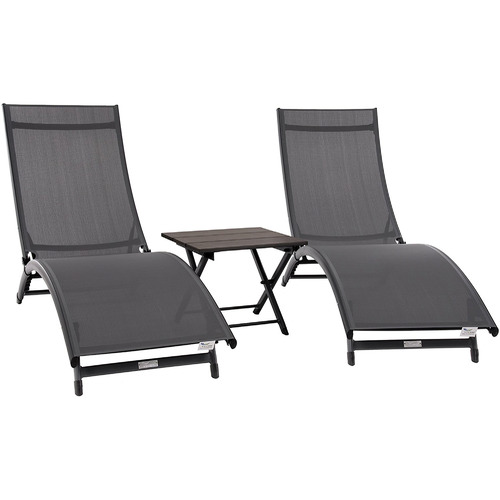 2 Seater Grey Coral Springs Sun Lounge Set