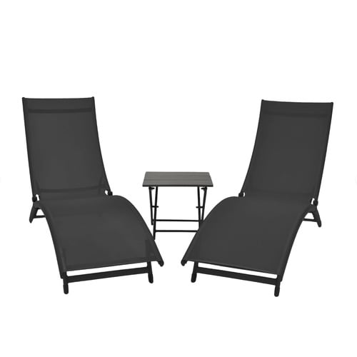 3 Piece Coral Springs Aluminium Lounger Set
