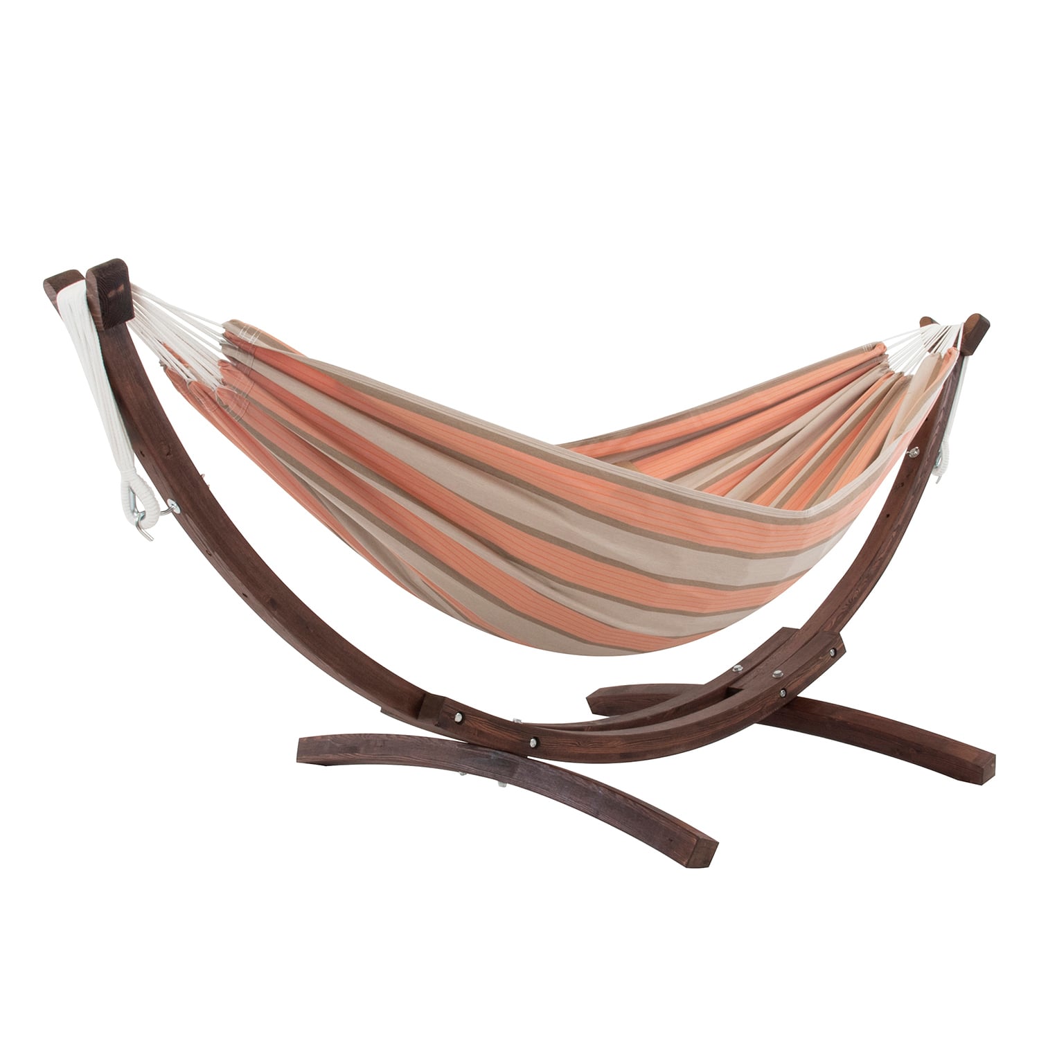 Cameo Stripe Sunbrella Double Hammock with Stand
