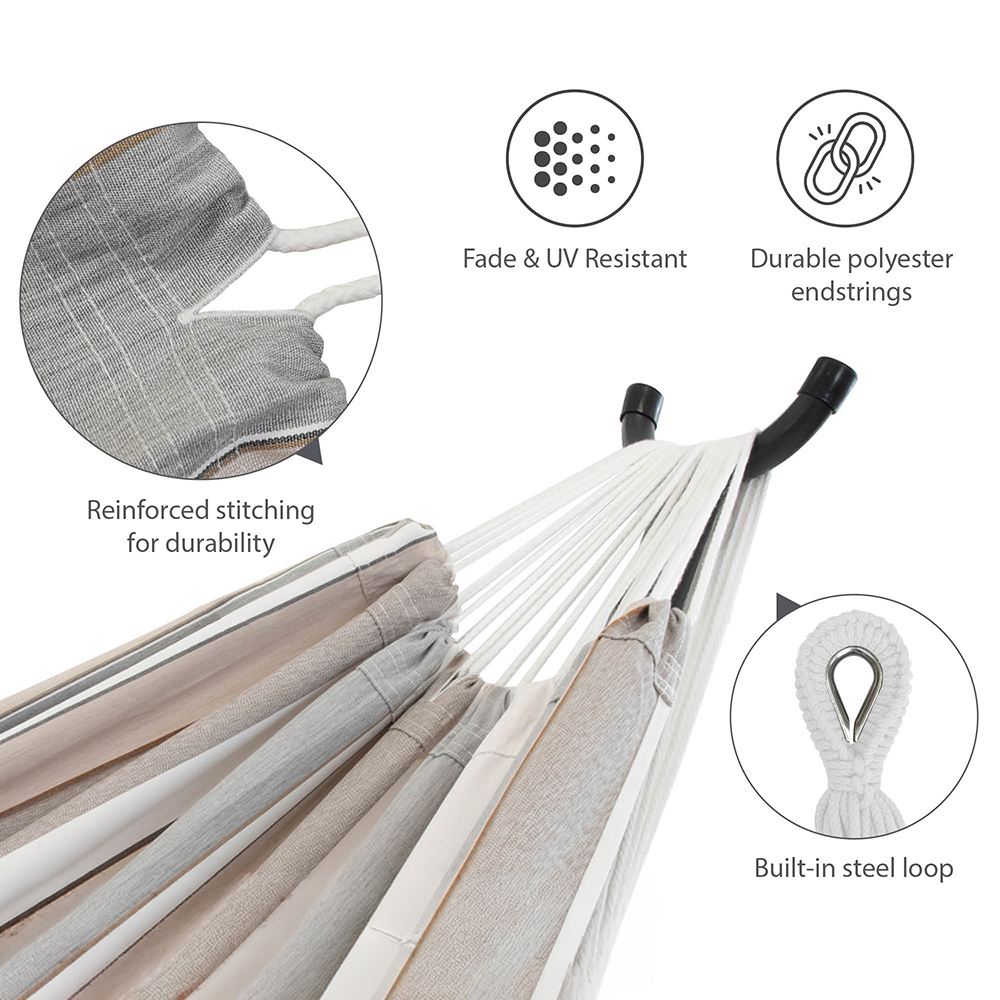 280cm Dove Sunbrella Hammock with Stand
