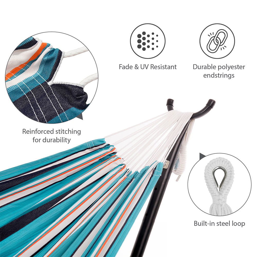 Token Surfside Sunbrella Double Hammock with Stand