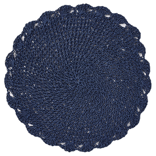 Navy Scalloped Placemat