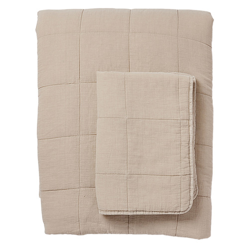 Neutral Bailey Cotton Coverlet Set