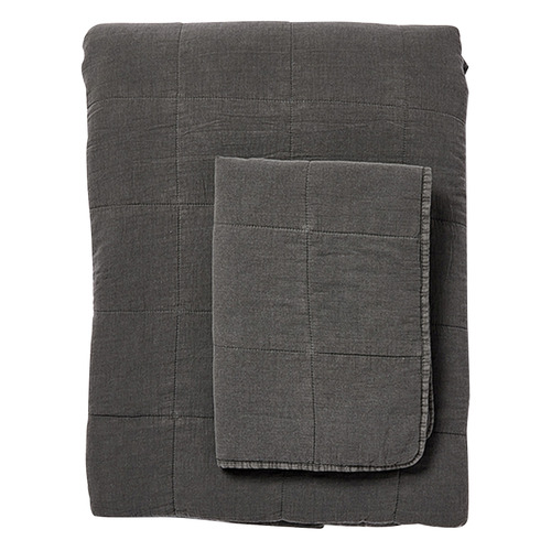 Charcoal Bailey Cotton Coverlet Set