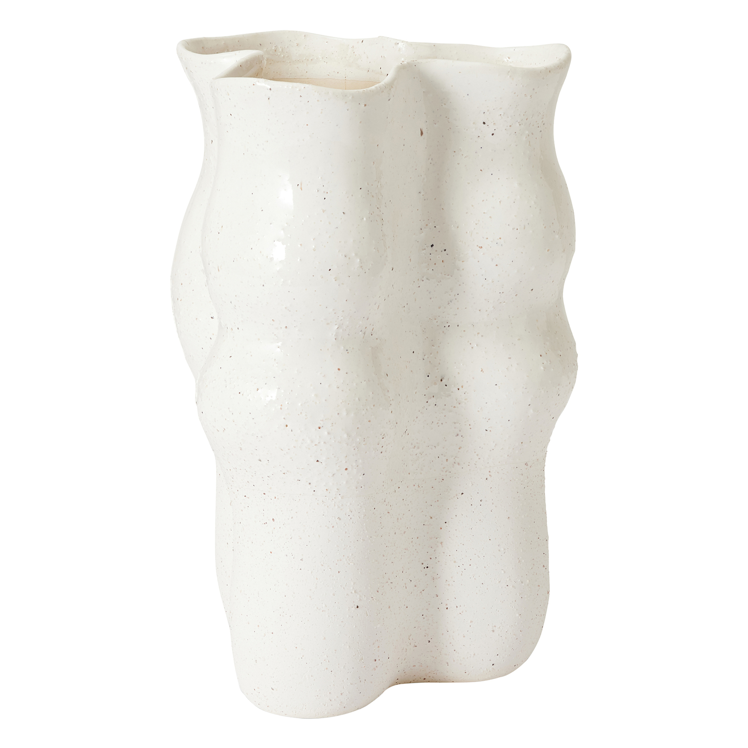 August Wavy Ceramic Vase