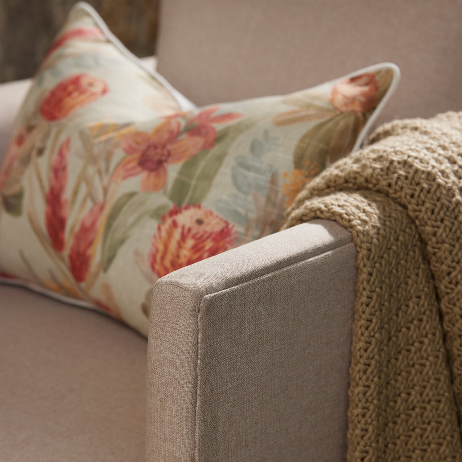 Sanders Rectangular Cotton Cushion
