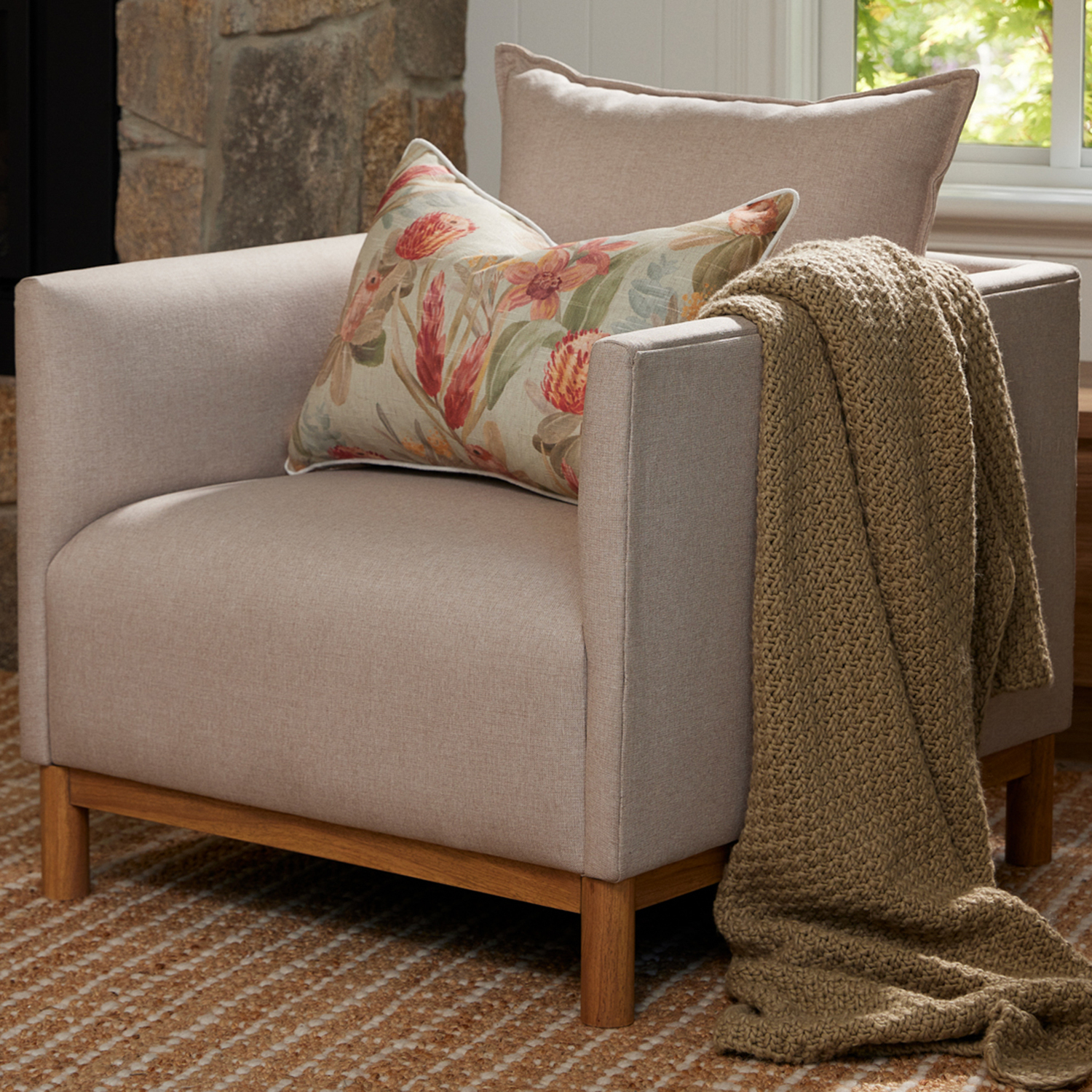 Sanders Rectangular Cotton Cushion