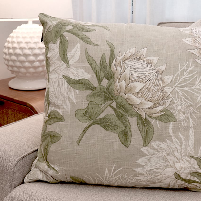 King Protea Reversible Cotton Cushion