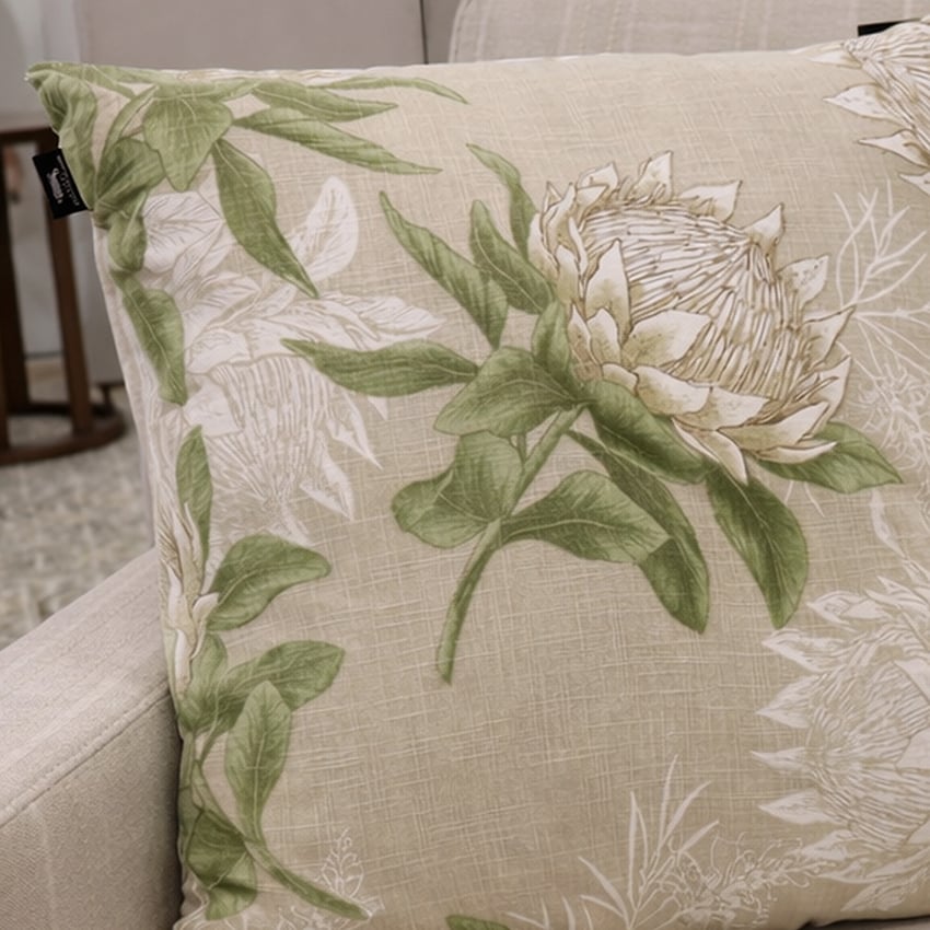 King Protea Reversible Cotton Cushion