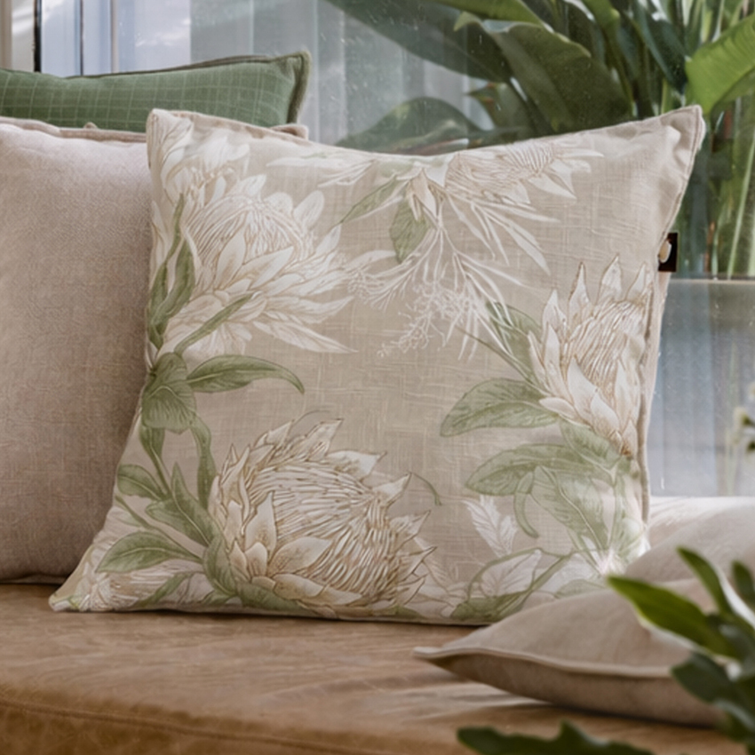 King Protea Reversible Cotton Cushion