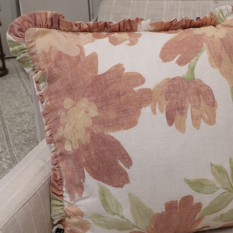 Flora Reversible Cotton Cushion