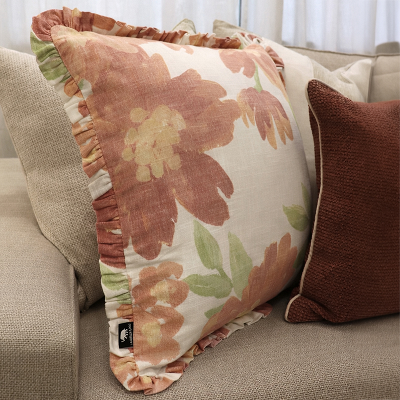 Flora Reversible Cotton Cushion