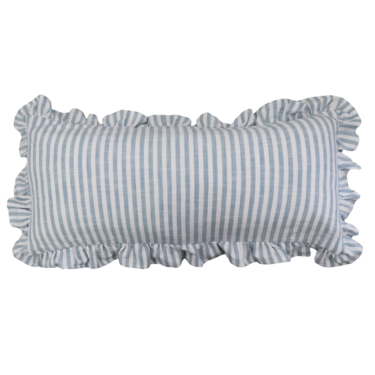 Ruffles Cotton Lumbar Cushion