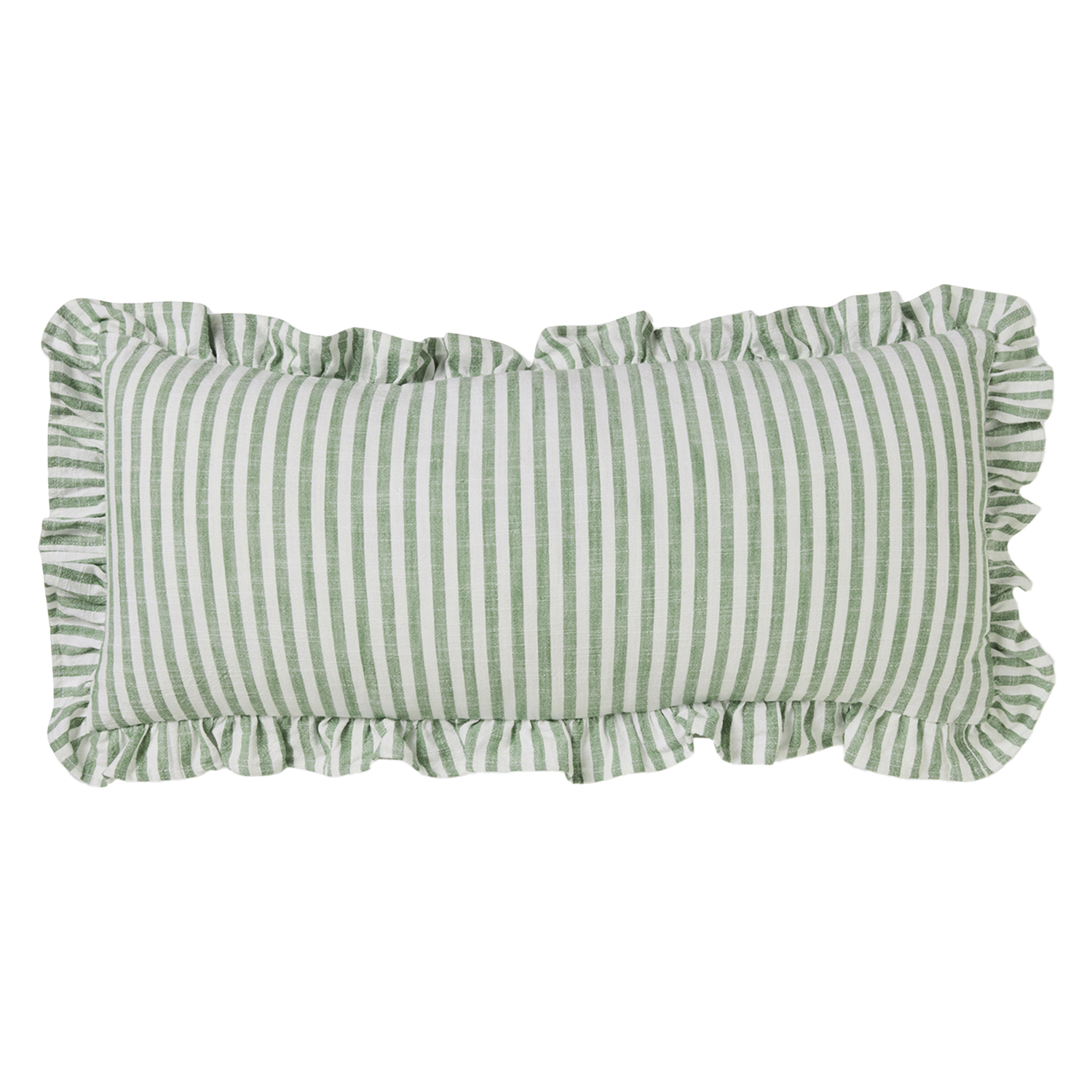 Ruffles Cotton Lumbar Cushion