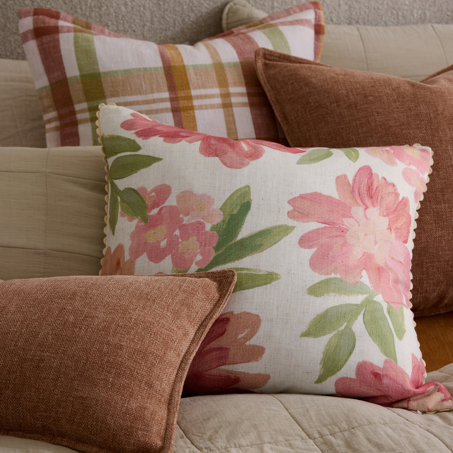 Rosie Linen-Blend Cushion