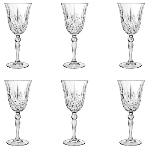 RCR Luxion Melodia Wine Glasses, Crystal, Clear, Set of 6