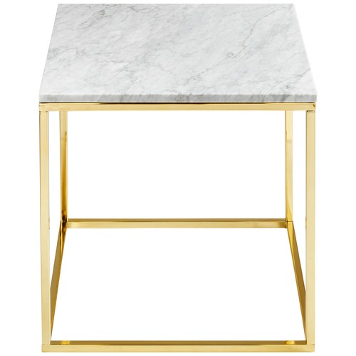 Estudio Furniture Como White Marble Side Table