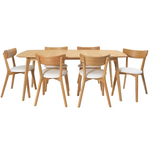 6 Seater Rectangular Bergen Dining Table & Chair Set