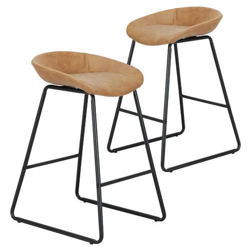 66cm Remy Faux Leather Counter Stools
