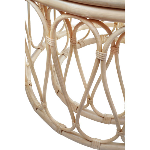 2 Piece Loop Rattan Coffee & Side Table Set