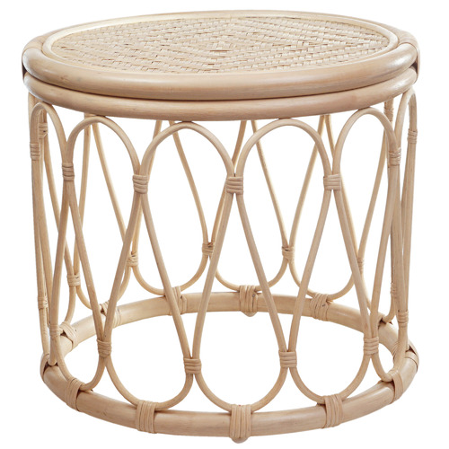 2 Piece Loop Rattan Coffee & Side Table Set