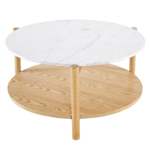 Maybury Italian Carrara Marble Coffee Table
