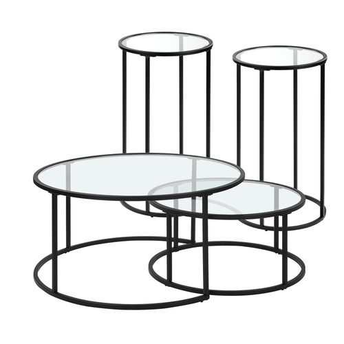 4 Piece Coco Nesting Coffee & Side Table Set