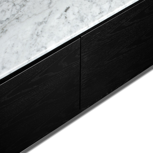 Toulouse Carrara White Marble TV Stand
