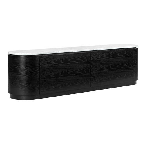 Toulouse Carrara White Marble TV Stand