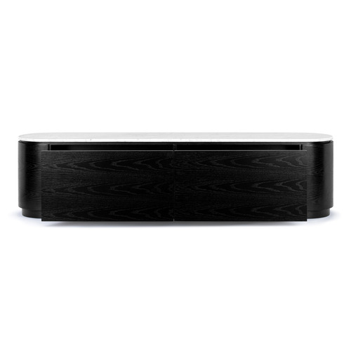 Toulouse Carrara White Marble TV Stand