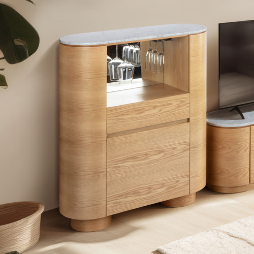 Maybury Carrara Marble Wine Cabinet