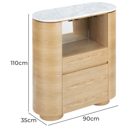 Maybury Carrara Marble Wine Cabinet