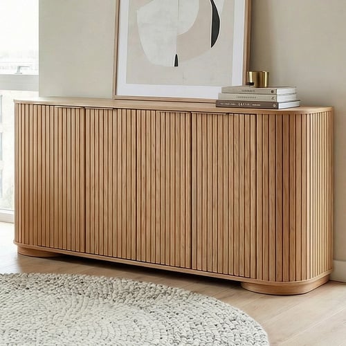 Orlaith Ribbed 4 Door Sideboard