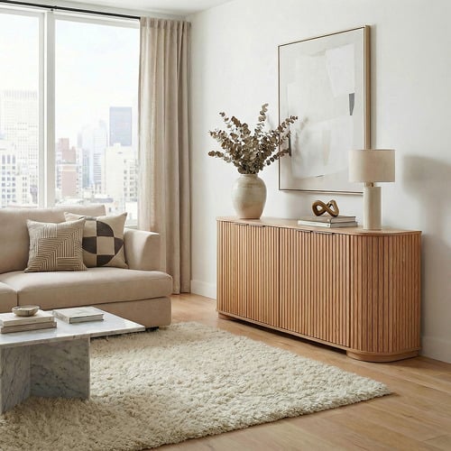 Orlaith Ribbed 4 Door Sideboard