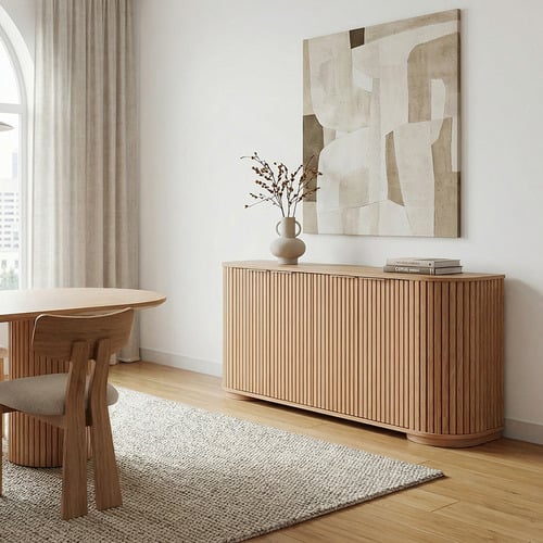 Orlaith Ribbed 4 Door Sideboard